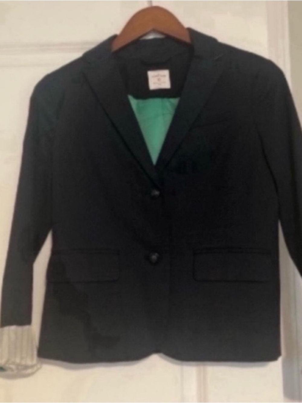 Gap The Academy Navy Blazer with Green Lining